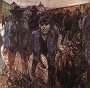 Edvard Munch The worker on the way home oil